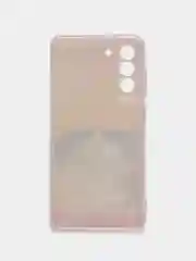 Желтый силиконовый чехол на Samsung Galaxy S21 FE / Самсунг S21 FE, с рисунком, защита камеры