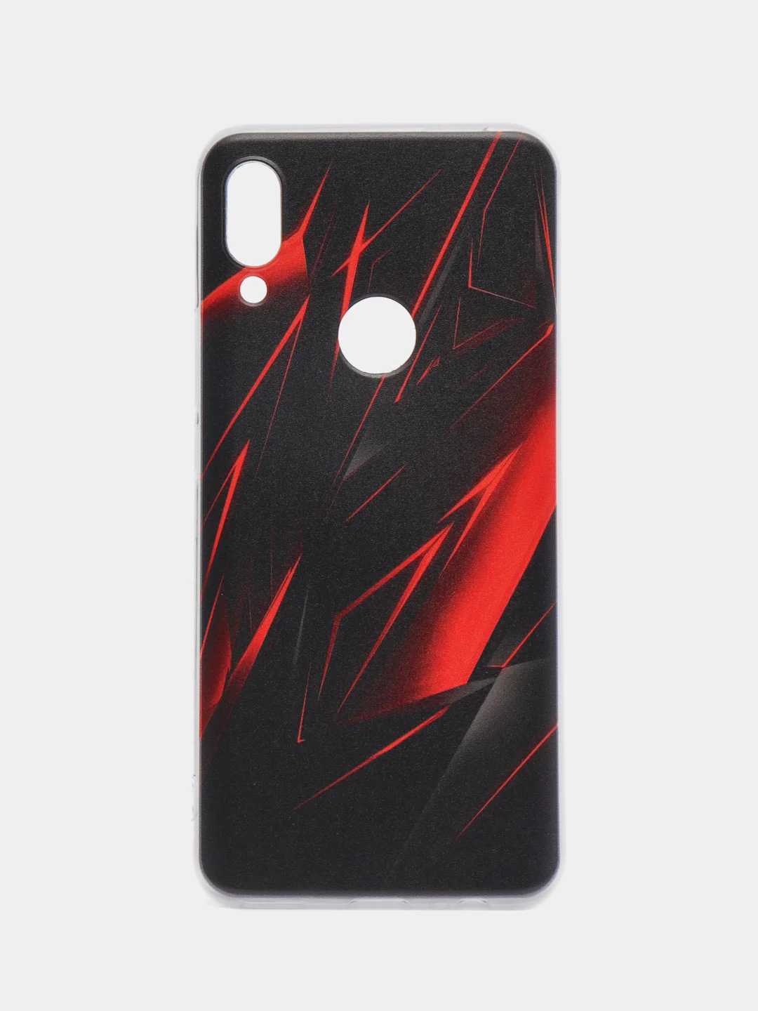 Красный чехол на Huawei P Smart Z/Honor 9X / Хонор 9Х прозрачный, с рисунком, защита камеры