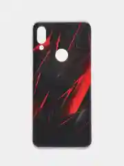 Красный чехол на Huawei P Smart Z/Honor 9X / Хонор 9Х прозрачный, с рисунком, защита камеры