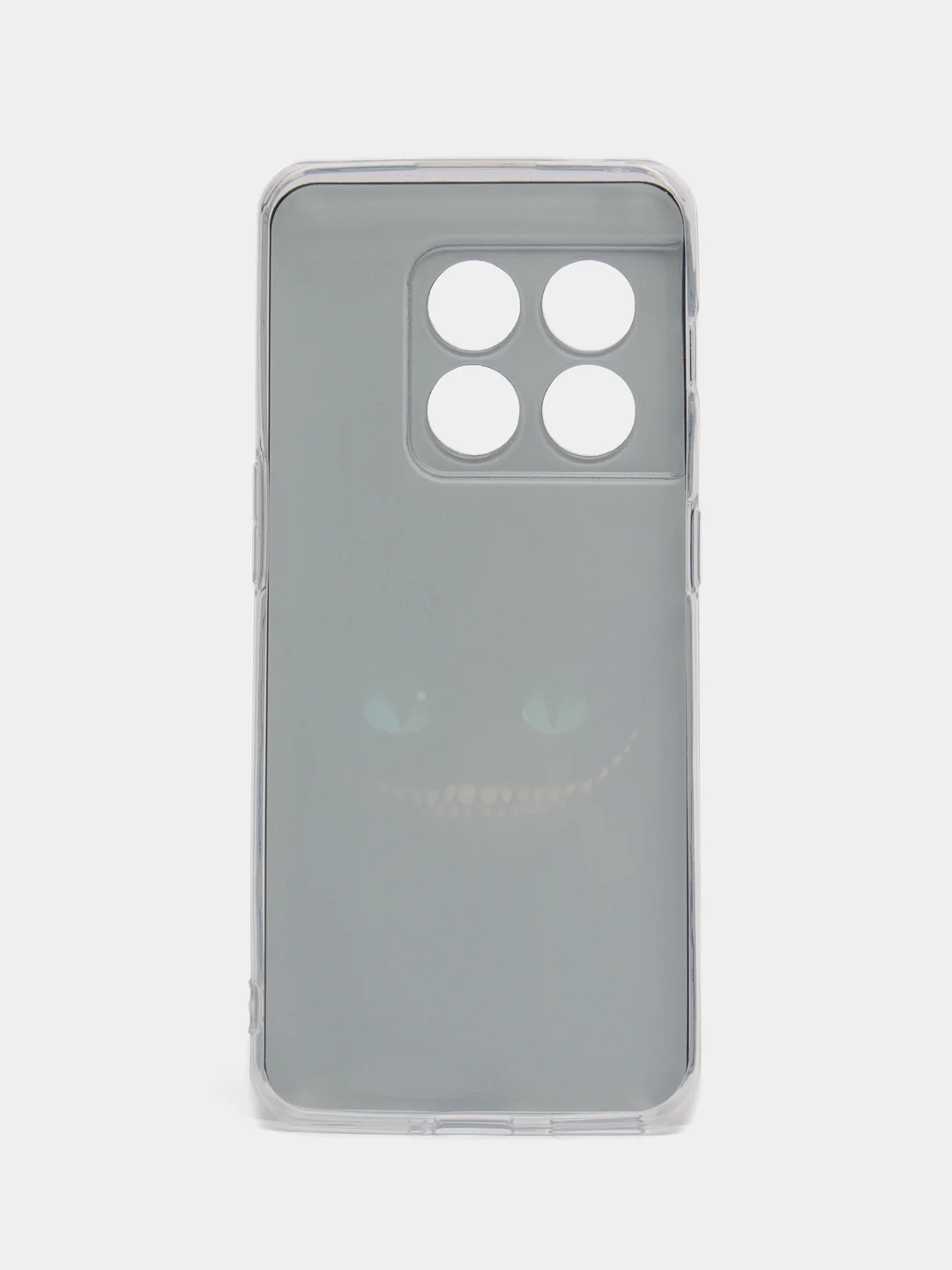 Черный силиконовый чехол на OnePlus 10 Pro 5G / Ван Плас 10 Про 5G с рисунком, защита камеры