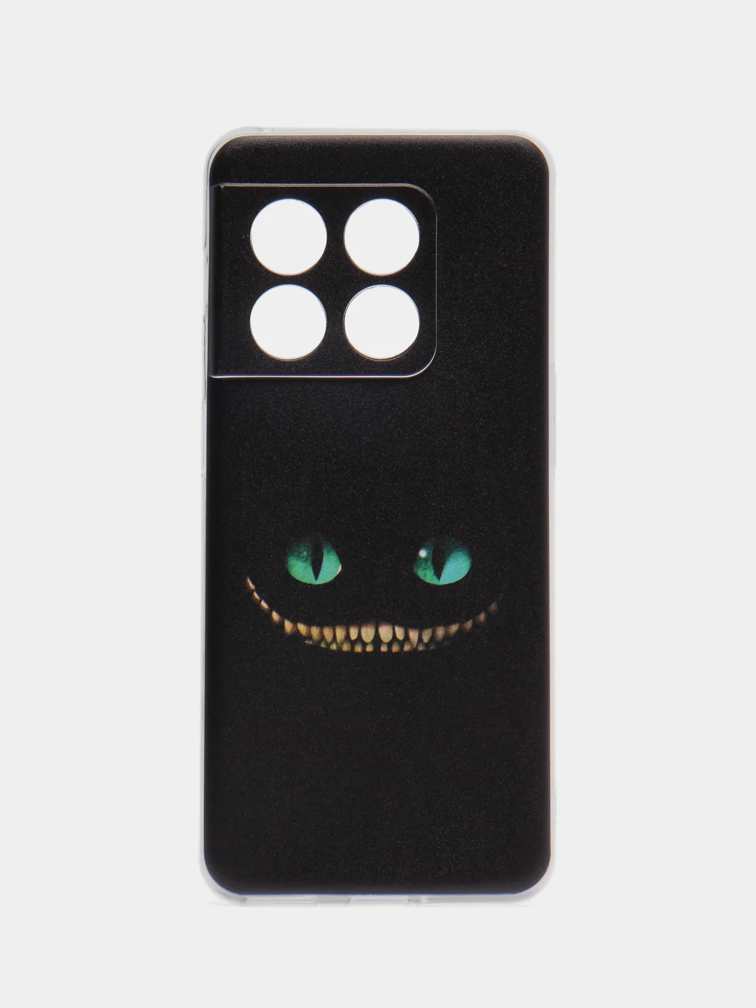 Черный силиконовый чехол на OnePlus 10 Pro 5G / Ван Плас 10 Про 5G с рисунком, защита камеры