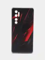 Красный чехол на Xiaomi Mi Note 10 Lite / Сяоми Ми Нот 10 Лайт с рисунком, защита камеры