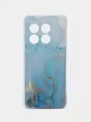 Светло-синий силиконовый чехол на OnePlus 10 Pro 5G / Ван Плас 10 Про 5G с рисунком, защита камеры