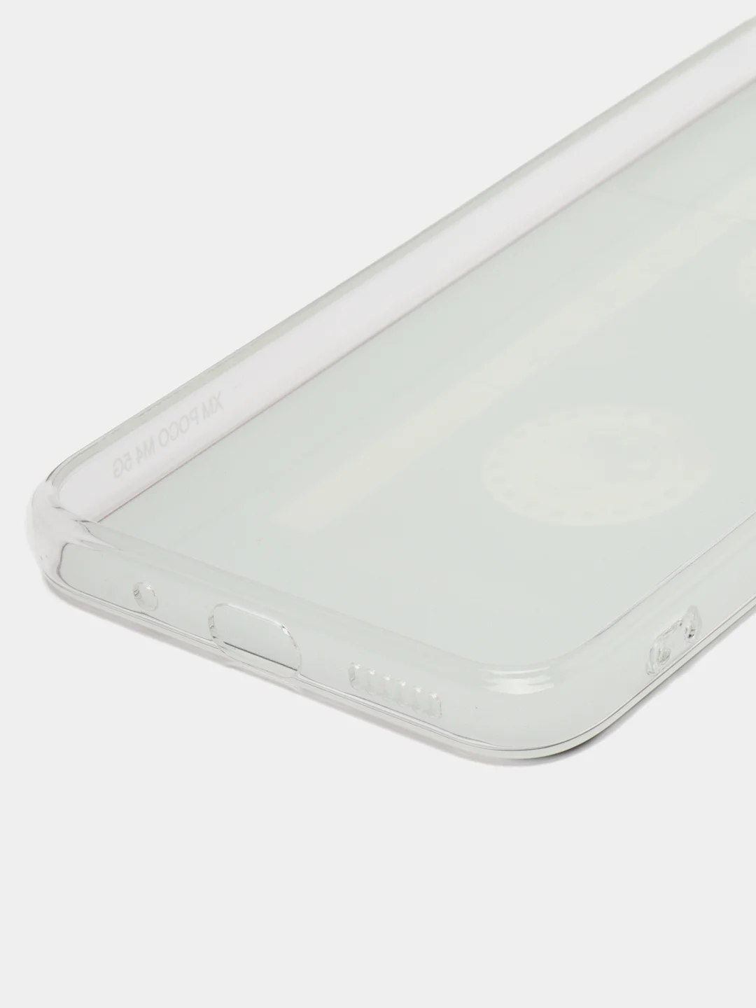 Хром силиконовый чехол на Xiaomi Poco M5 / Сяоми Поко M5 прозрачный, с рисунком, защита камеры