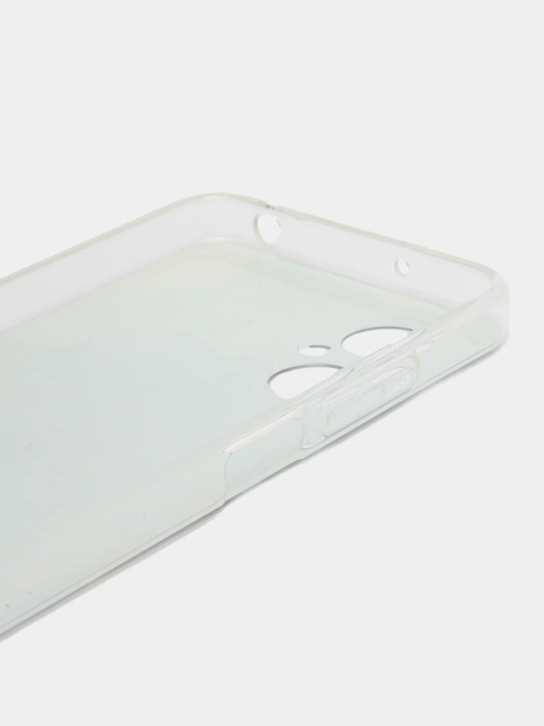 Светло-синий силиконовый чехол на Xiaomi Poco M5 / Сяоми Поко M5 прозрачный, с рисунком, защита камеры
