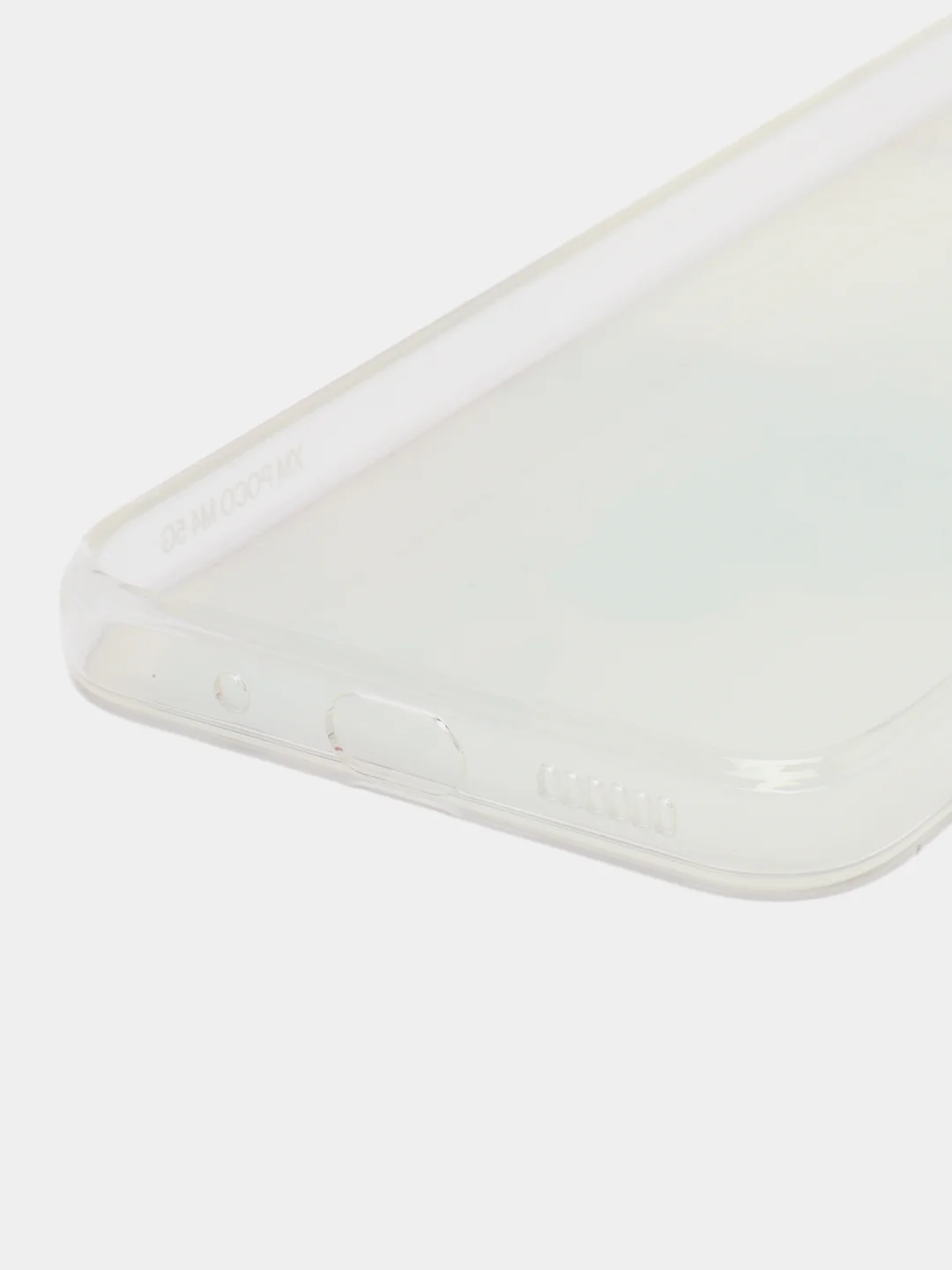 Ледяной силиконовый чехол на Xiaomi Poco M5 / Сяоми Поко M5 прозрачный, с рисунком, защита камеры