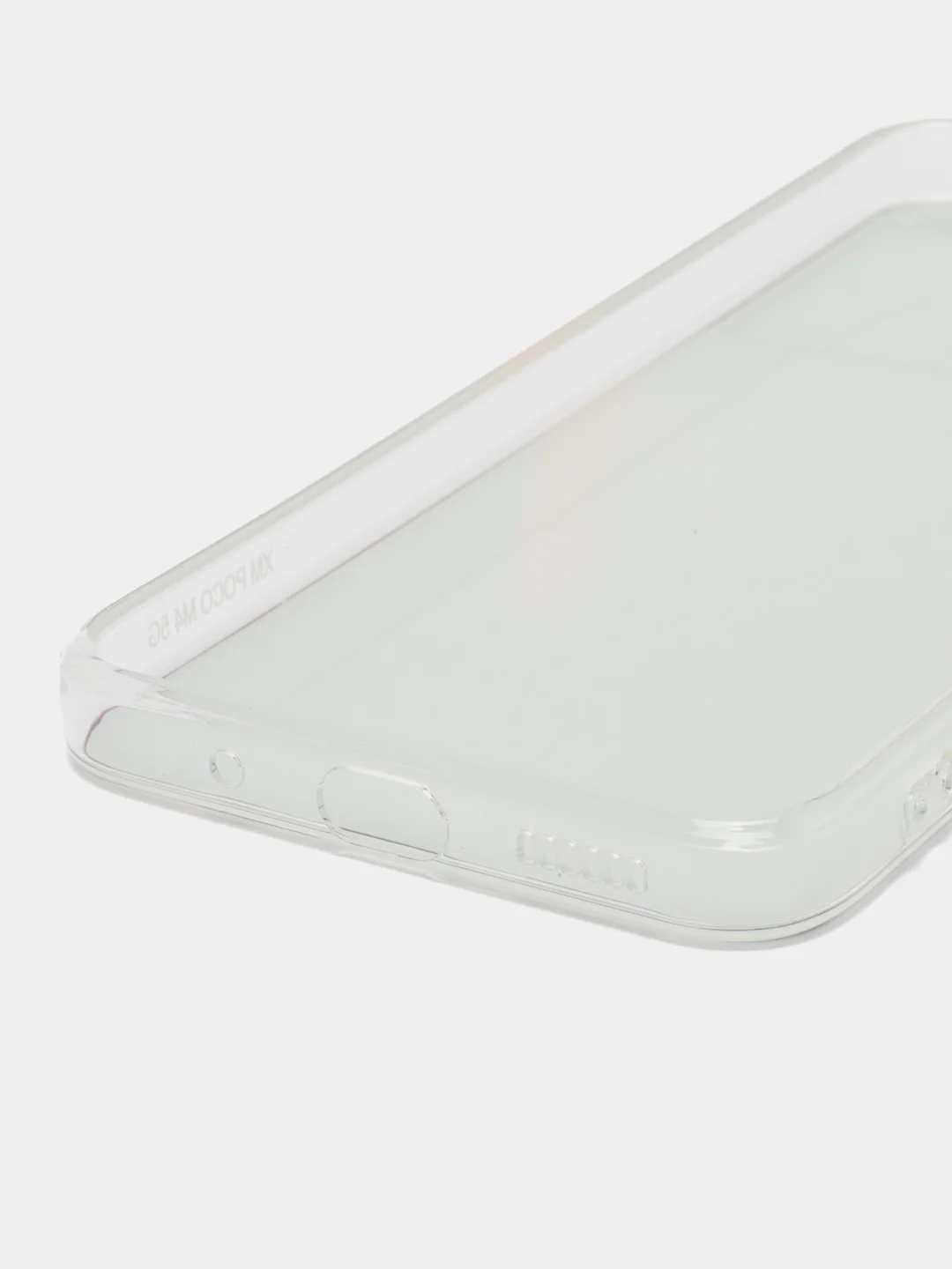 Красный силиконовый чехол на Xiaomi Poco M5 / Сяоми Поко M5 прозрачный, с рисунком, защита камеры