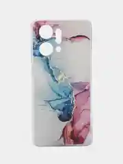 Ледяной силиконовый чехол на Honor X7A / Хонор X7A прозрачный, с рисунком, защита камеры