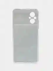 Бирюзовый силиконовый чехол на Xiaomi Poco M5 / Сяоми Поко M5 прозрачный, с рисунком, защита камеры