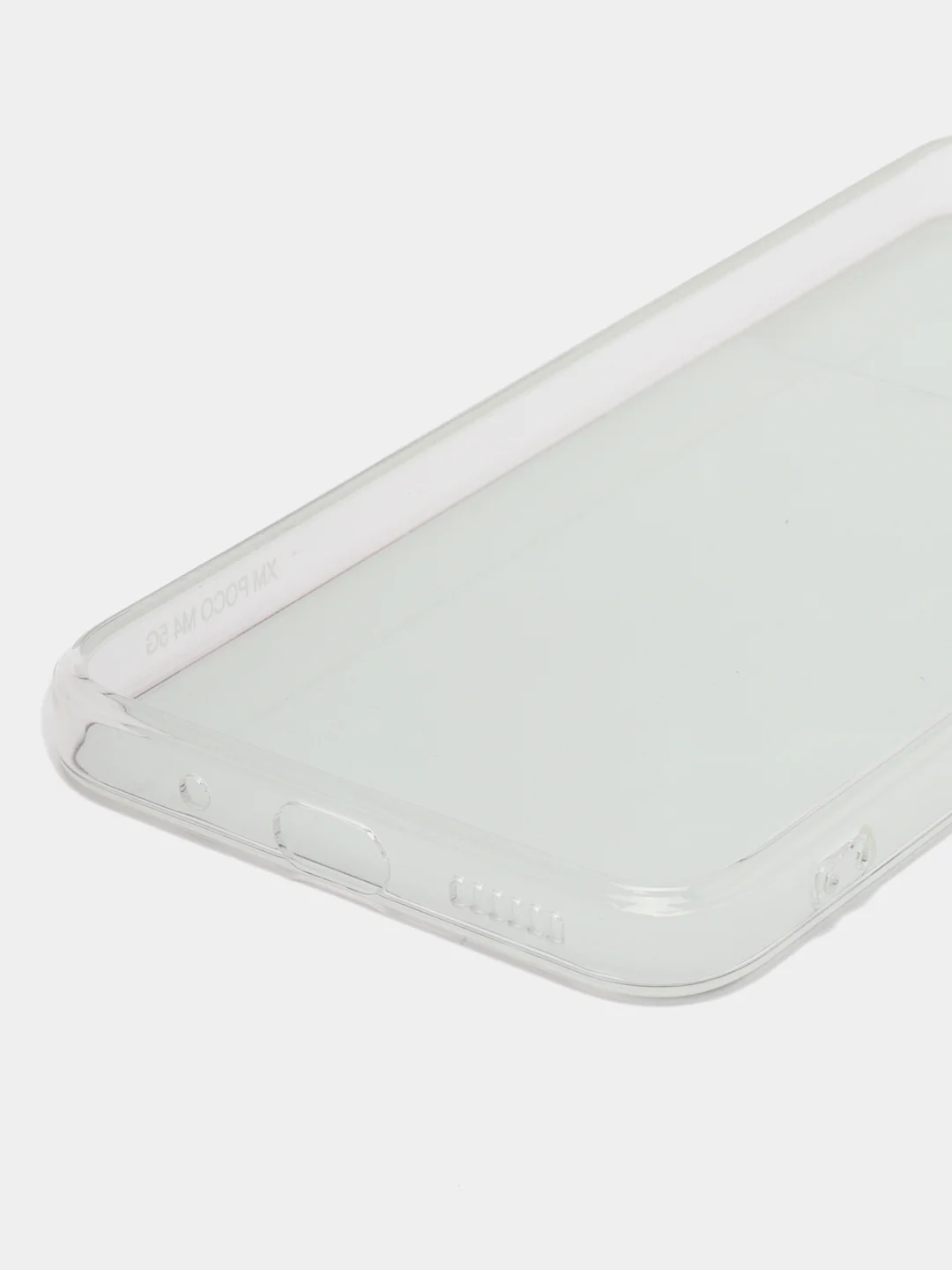 Бирюзовый силиконовый чехол на Xiaomi Poco M5 / Сяоми Поко M5 прозрачный, с рисунком, защита камеры