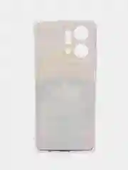 Желтый силиконовый чехол на Honor X7A / Хонор X7A прозрачный, с рисунком, защита камеры