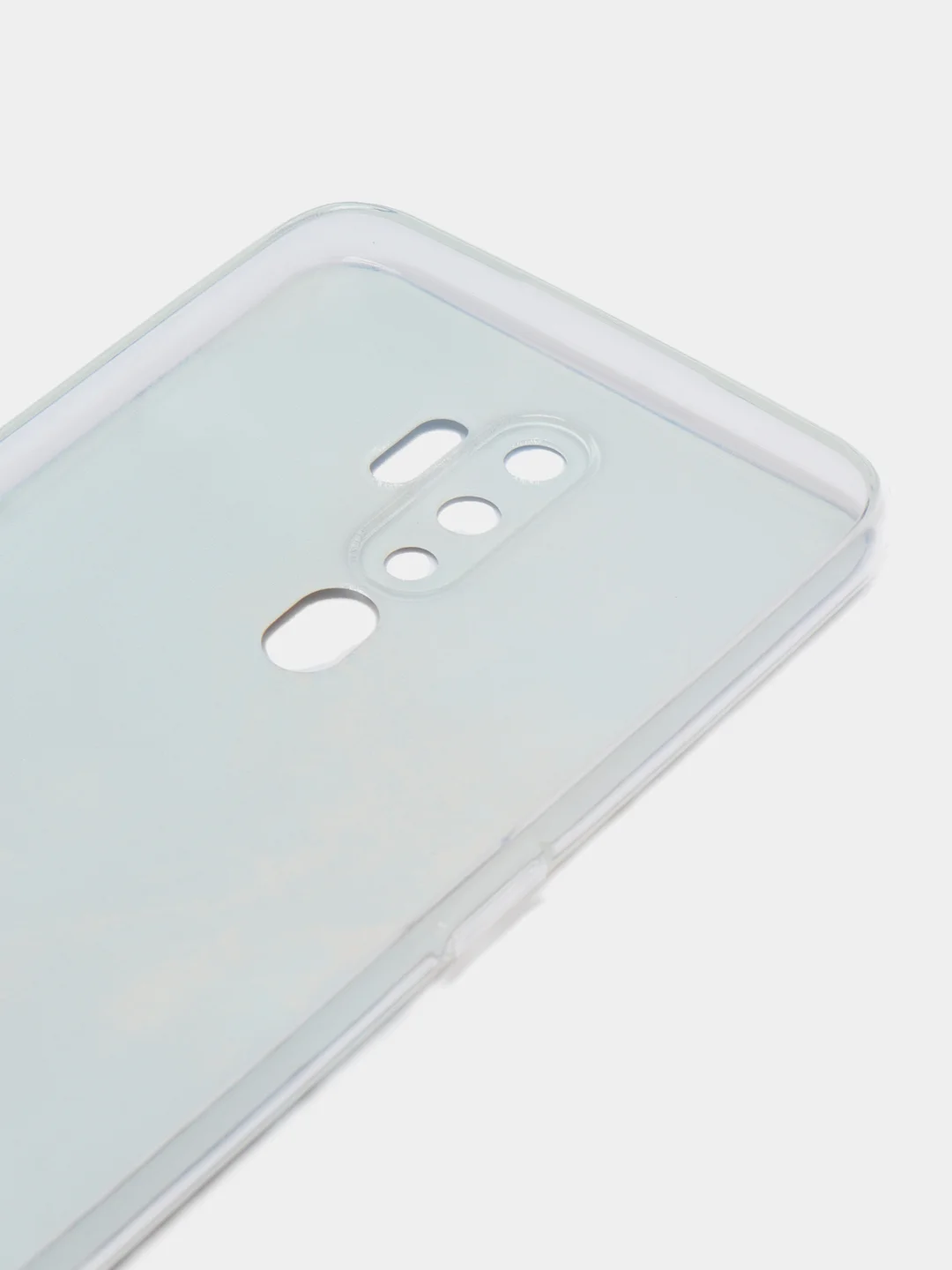 Голубой силиконовый чехол на Oppo A5 2020/Оппо A5/A9 2020, прозрачный, с рисунком, защита камеры
