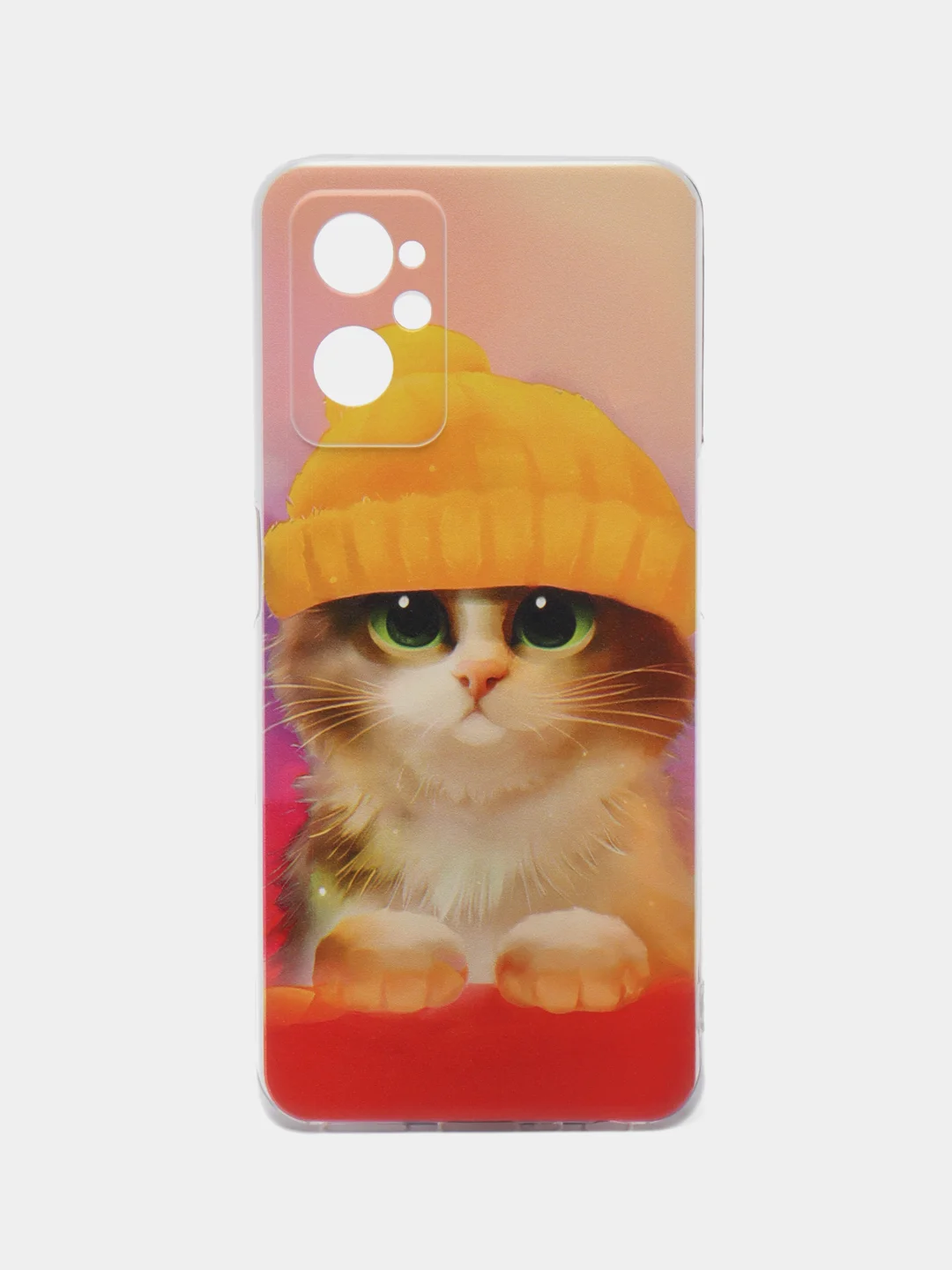 Желтый чехол на Realme 9i/Oppo A96 4G / Реалми 9i/Оппо А96 4G с рисунком, защита камеры