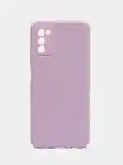 Сиреневый накладка для Samsung A03S силиконовая усиленная, бархат
