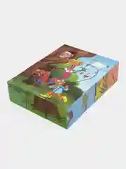 Тёмно-зелёный кубики детские, 12 кубиков