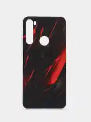 Красный силиконовый чехол на Xiaomi Redmi Note 8 / Сяоми Редми Нот 8 с рисунком, защита камеры