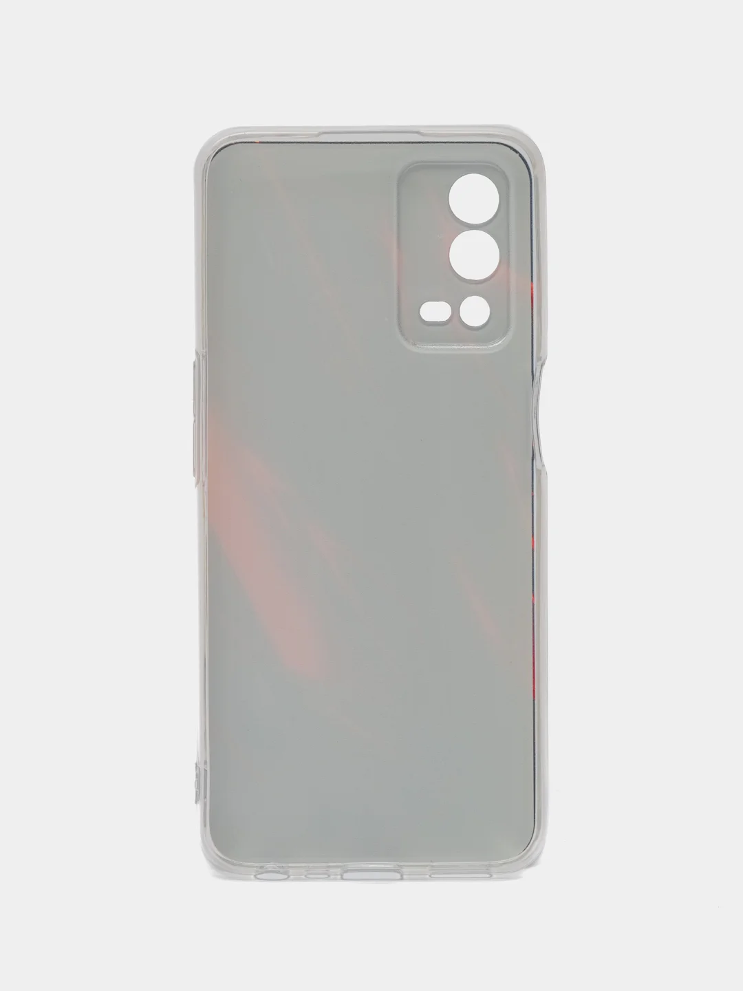 Красный силиконовый чехол на Oppo A55 4G / Оппо А55 4G прозрачный, с рисунком, защита камеры