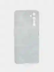 Бирюзовый силиконовый чехол на Realme 6 Pro / Реалми 6 Про прозрачный, с рисунком, защита камеры