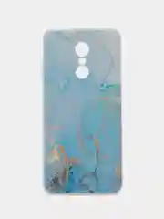 Светло-синий силиконовый чехол на Xiaomi Redmi 5 Plus / Сяоми Редми 5 Плюс с рисунком, защита камеры