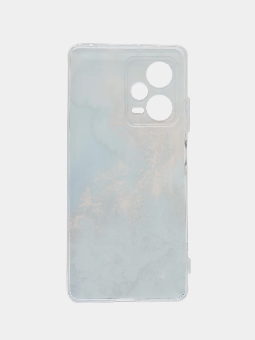 Голубой чехол на Xiaomi Redmi Note 12 Pro Plus / Сяоми Редми Нот 12 Про плюс прозрачный с рисунком