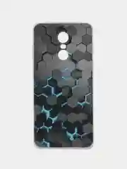 Бирюзовый силиконовый чехол на Xiaomi Redmi 5 Plus / Сяоми Редми 5 Плюс с рисунком, защита камеры