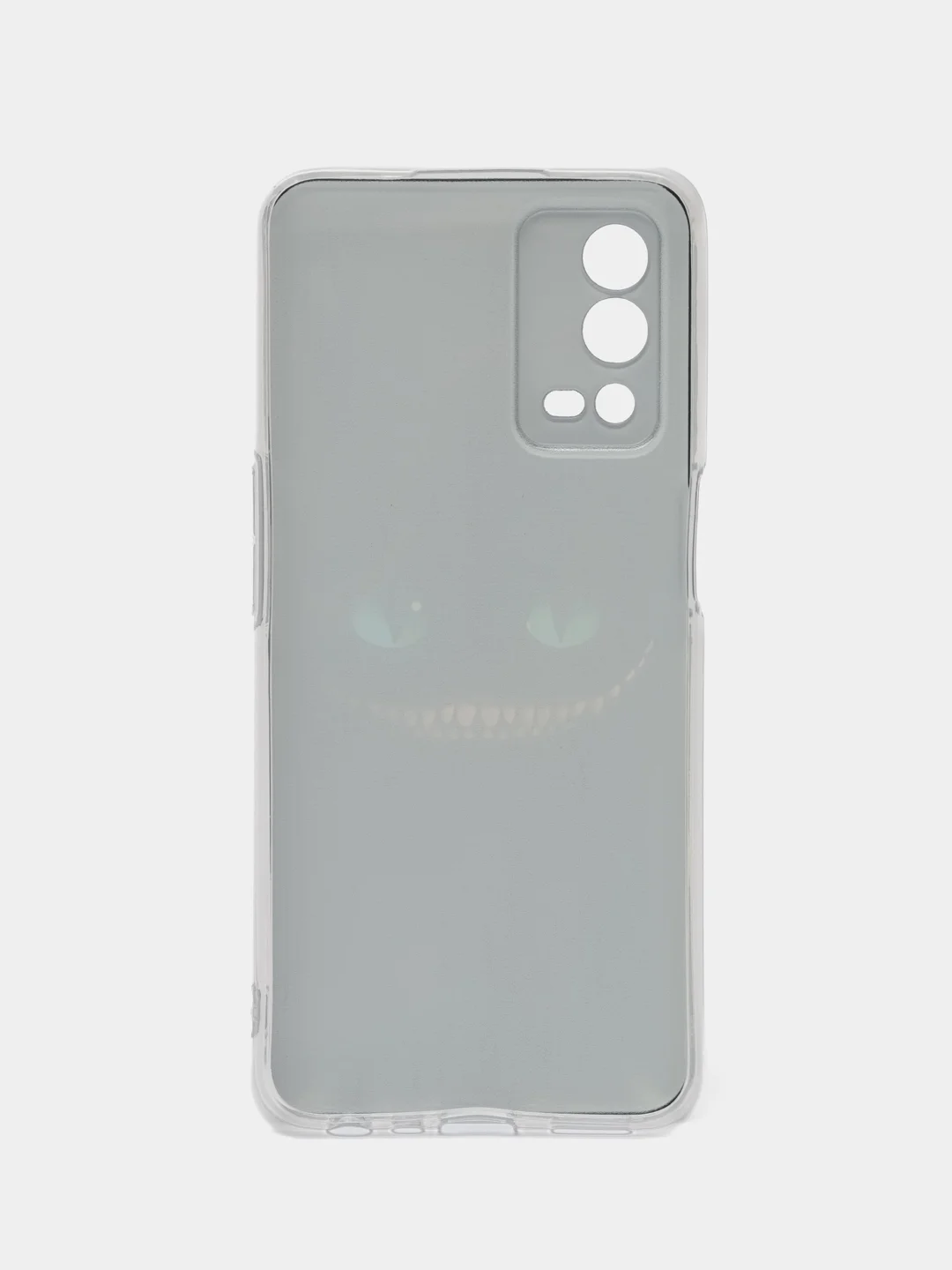 Черный силиконовый чехол на Oppo A55 4G / Оппо А55 4G прозрачный, с рисунком, защита камеры