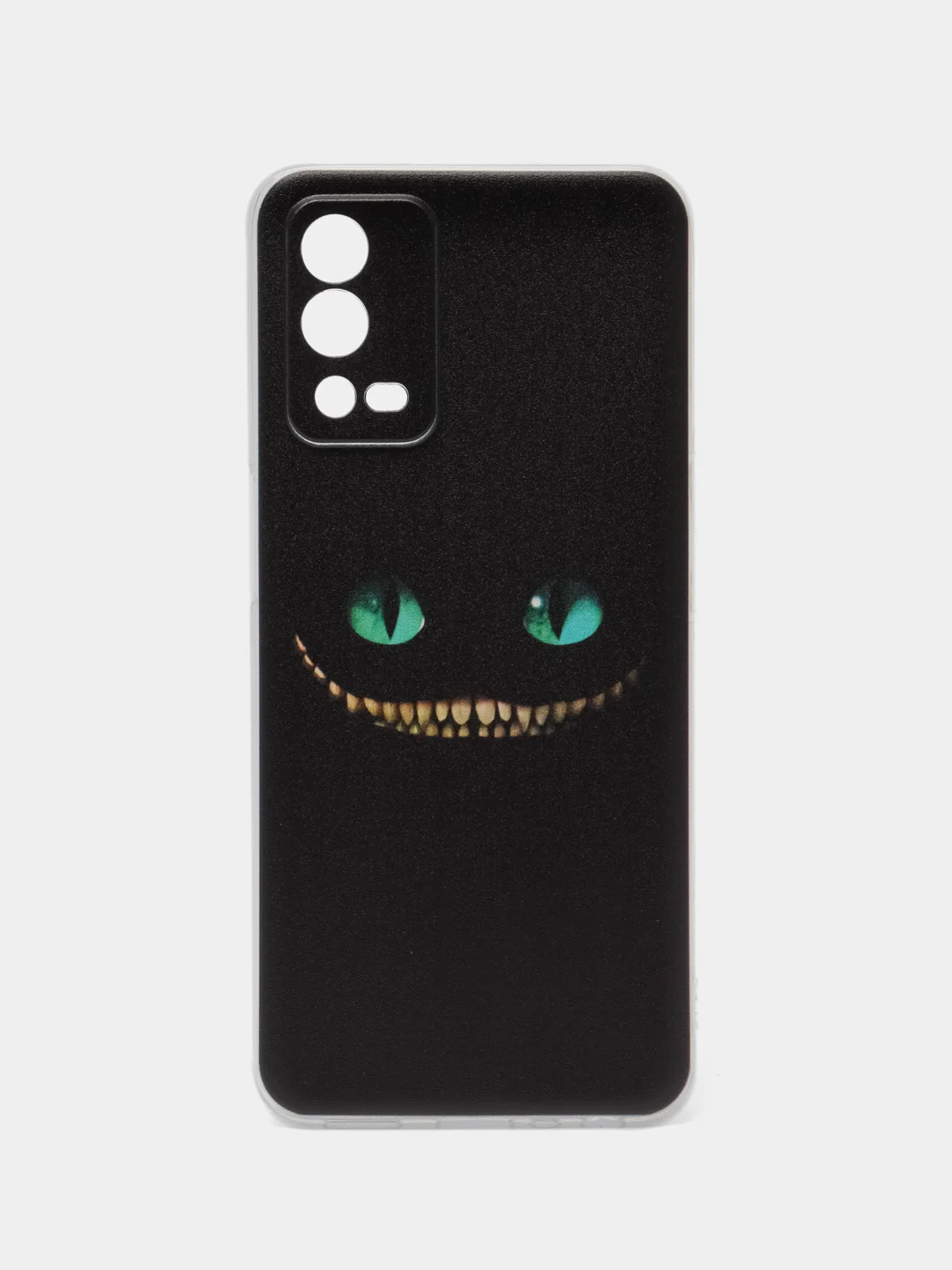 Черный силиконовый чехол на Oppo A55 4G / Оппо А55 4G прозрачный, с рисунком, защита камеры