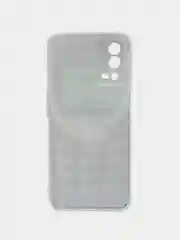 Угольный силиконовый чехол на Oppo A55 4G / Оппо А55 4G прозрачный, с рисунком, защита камеры