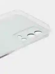 Угольный силиконовый чехол на Oppo A55 4G / Оппо А55 4G прозрачный, с рисунком, защита камеры