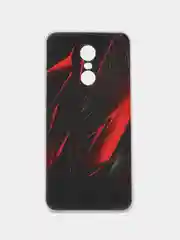 Красный силиконовый чехол на Xiaomi Redmi 5 Plus / Сяоми Редми 5 Плюс с рисунком, защита камеры
