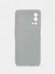 Бирюзовый силиконовый чехол на Oppo A55 4G / Оппо А55 4G прозрачный, с рисунком, защита камеры