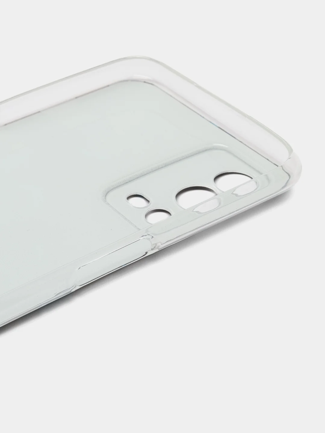 Бирюзовый силиконовый чехол на Oppo A55 4G / Оппо А55 4G прозрачный, с рисунком, защита камеры