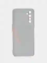 Красный силиконовый чехол на Realme 6 Pro / Реалми 6 Про прозрачный, с рисунком, защита камеры