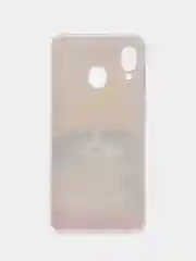 Желтый силиконовый чехол на Samsung Galaxy A30/A20 / Самсунг А30/А20 с рисунком, защита камеры