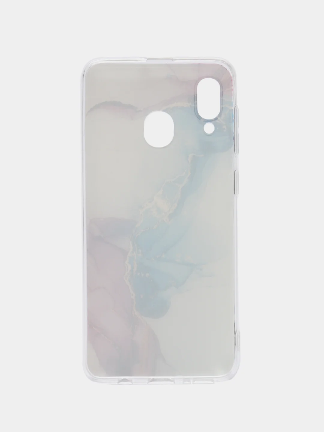 Ледяной силиконовый чехол на Samsung Galaxy A30/A20 / Самсунг А30/А20 с рисунком, защита камеры