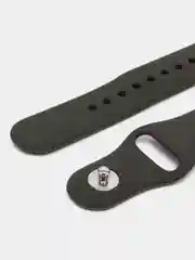 Тёмно-коричневый силиконовый ремешок для Xiaomi Amazfit Bip, Huawei, Haylou, Samsung, 20 мм, с кнопкой