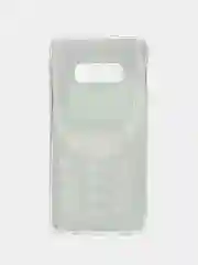 Угольный силиконовый чехол на Samsung Galaxy S10E / Самсунг S10E с рисунком, защита камеры