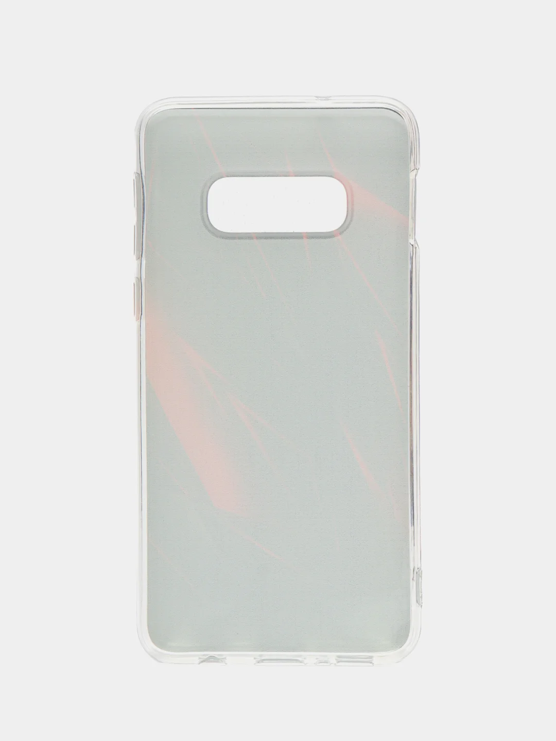 Красный силиконовый чехол на Samsung Galaxy S10E / Самсунг S10E с рисунком, защита камеры
