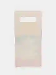 Желтый чехол на Samsung Galaxy S10 Plus / Самсунг S10 Plus прозрачный, с рисунком, защита камеры