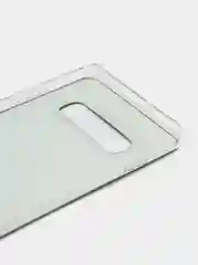 Черный чехол на Samsung Galaxy S10 Plus / Самсунг S10 Plus прозрачный, с рисунком, защита камеры