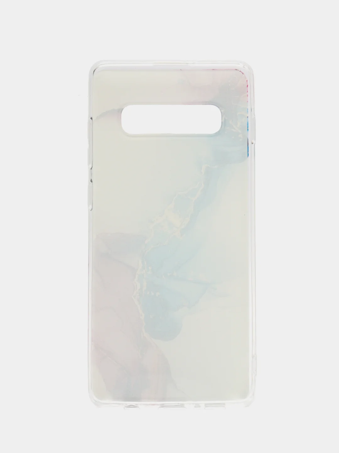 Ледяной чехол на Samsung Galaxy S10 Plus / Самсунг S10 Plus прозрачный, с рисунком, защита камеры