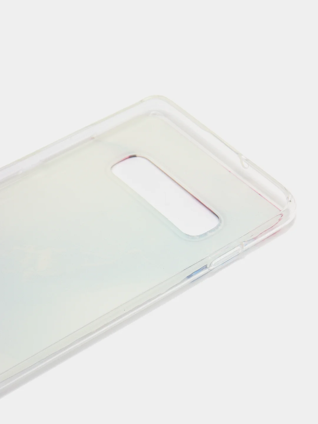 Ледяной чехол на Samsung Galaxy S10 Plus / Самсунг S10 Plus прозрачный, с рисунком, защита камеры