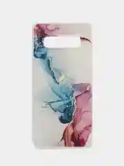 Ледяной чехол на Samsung Galaxy S10 Plus / Самсунг S10 Plus прозрачный, с рисунком, защита камеры