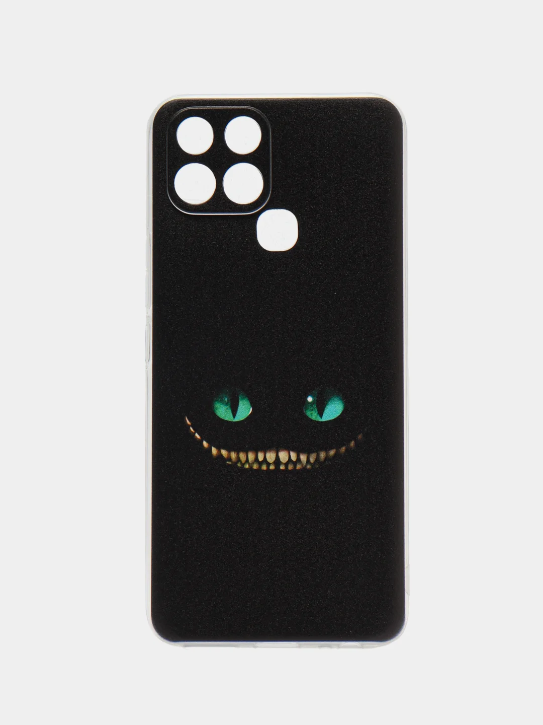 Черный чехол на Infinix SMART 6 / Инфиникс Смарт 6 прозрачный, с рисунком, защита камеры