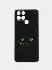 Черный чехол на Infinix SMART 6 / Инфиникс Смарт 6 прозрачный, с рисунком, защита камеры