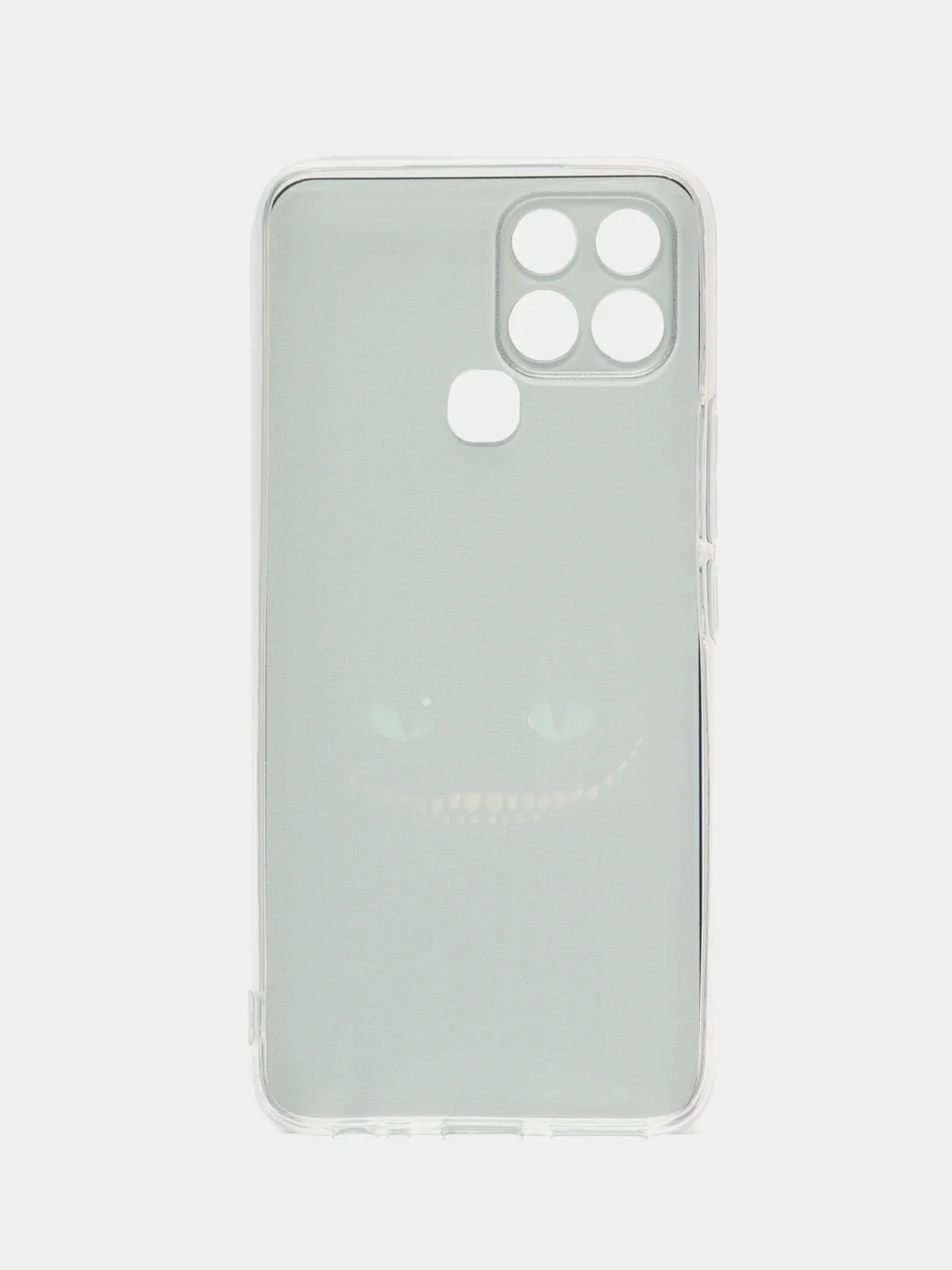 Черный чехол на Infinix SMART 6 / Инфиникс Смарт 6 прозрачный, с рисунком, защита камеры