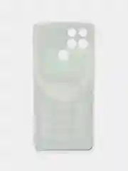 Угольный чехол на Infinix SMART 6 / Инфиникс Смарт 6 прозрачный, с рисунком, защита камеры