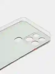Красный чехол на Infinix SMART 6 / Инфиникс Смарт 6 прозрачный, с рисунком, защита камеры