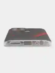 Красный чехол на Infinix SMART 6 / Инфиникс Смарт 6 прозрачный, с рисунком, защита камеры