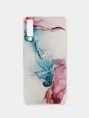 Ледяной силиконовый чехол на Samsung Galaxy A7 2018 / Самсунг A7 2018 с рисунком, защита камеры